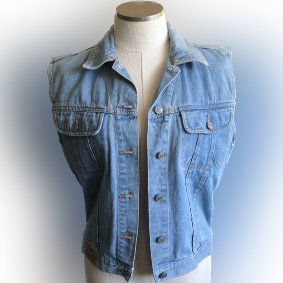 PS Gitano Western Style Denim Button Vest Size M - Picture 1 of 7